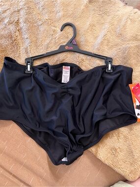Plus Size Black Swim Bottoms